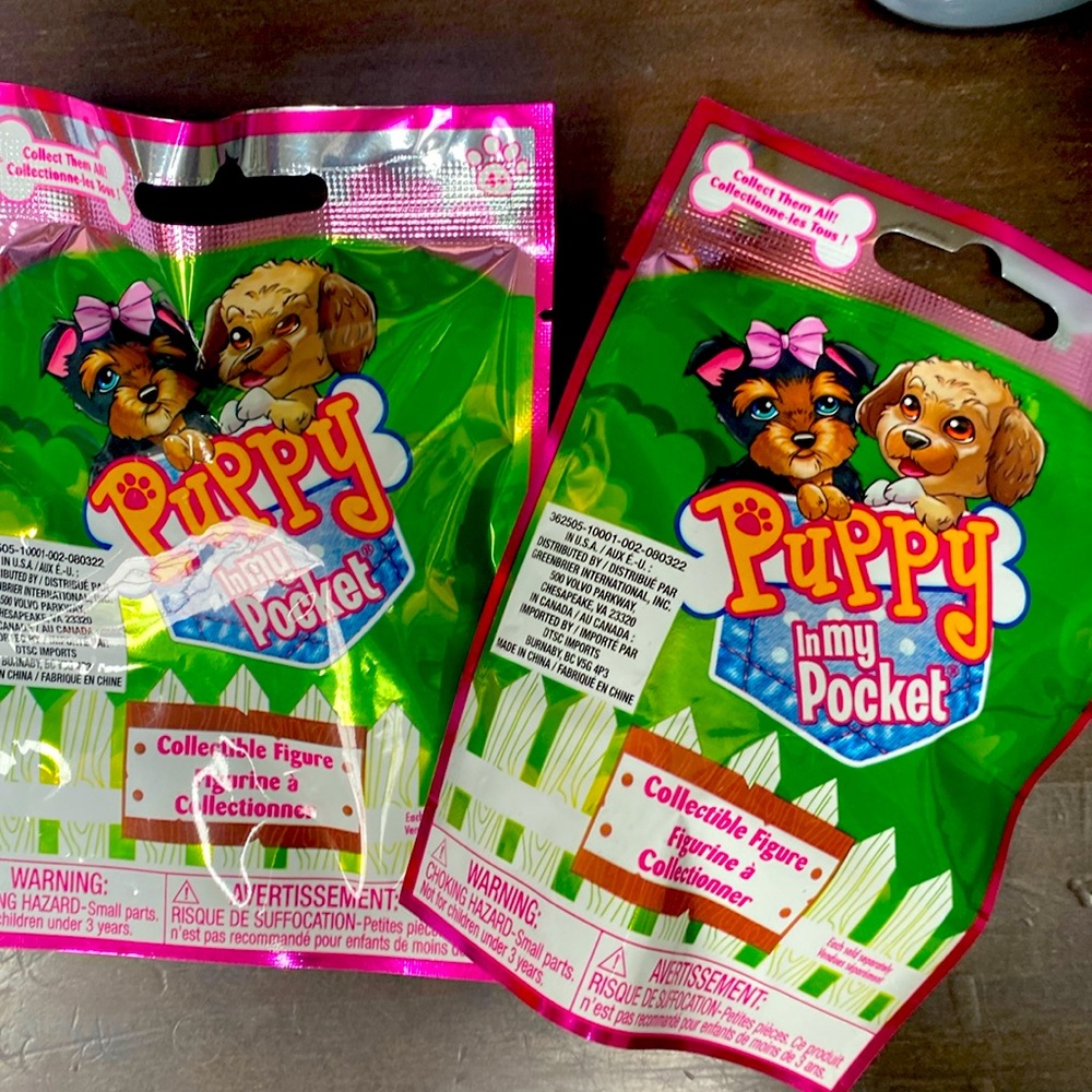 2 Puppy in my Pocket - two unopened NEW Blind bags